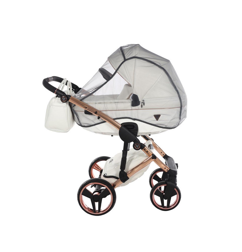Universalus vežimėlis Junama Fluo Individual V3 3in1, White-Copper