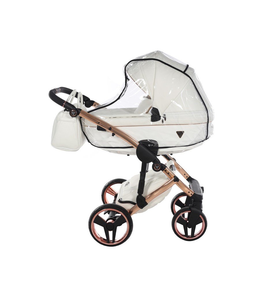 Universalus vežimėlis Junama Fluo Individual V3 3in1, White-Copper