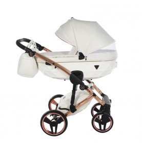 Universalus vežimėlis Junama Fluo Individual V3 3in1, White-Copper