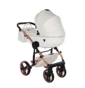 Universalus vežimėlis Junama Fluo Individual V3 3in1, White-Copper