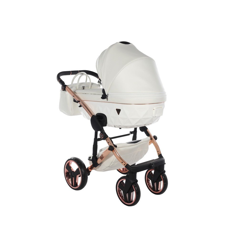 Universalus vežimėlis Junama Fluo Individual V3 3in1, White-Copper