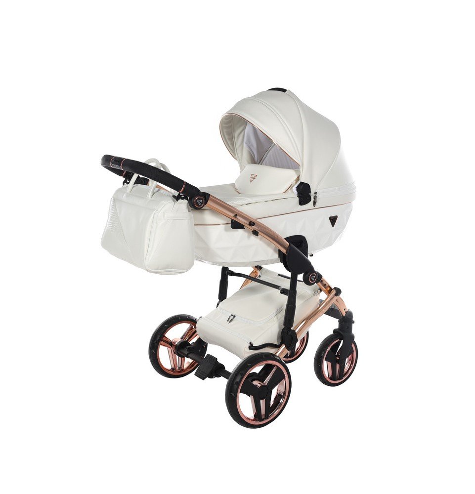 Universalus vežimėlis Junama Fluo Individual V3 3in1, White-Copper Universalus vežimėlis Junama Fluo Individual V3 3in1, White-Copper