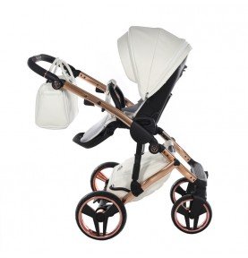 Universalus vežimėlis Junama Fluo Individual V3 3in1, White-Copper