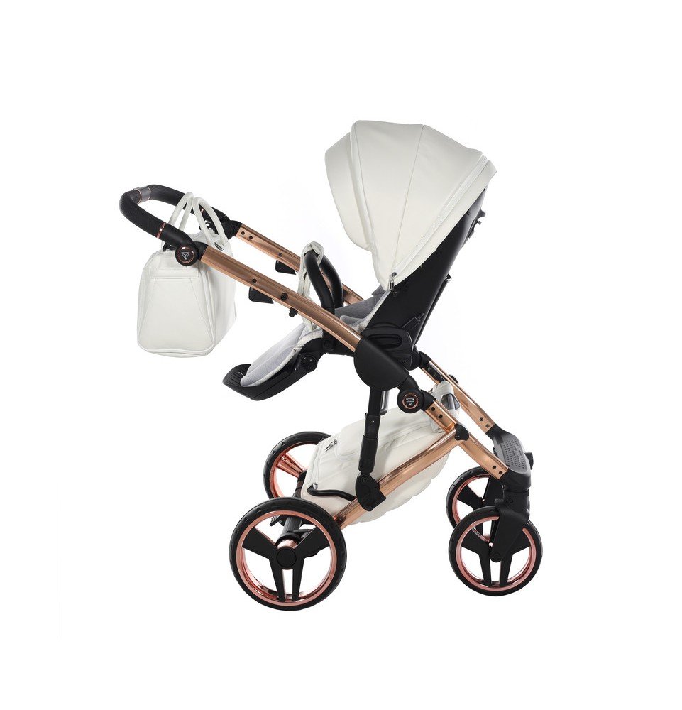 Universalus vežimėlis Junama Fluo Individual V3 3in1, White-Copper