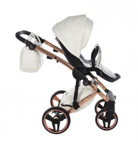 Universalus vežimėlis Junama Fluo Individual V3 3in1, White-Copper