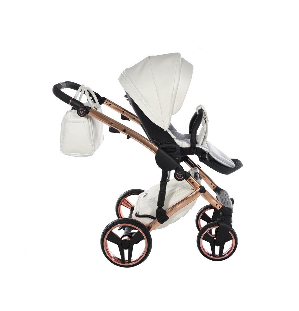 Universalus vežimėlis Junama Fluo Individual V3 3in1, White-Copper