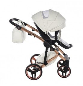 Universalus vežimėlis Junama Fluo Individual V3 3in1, White-Copper