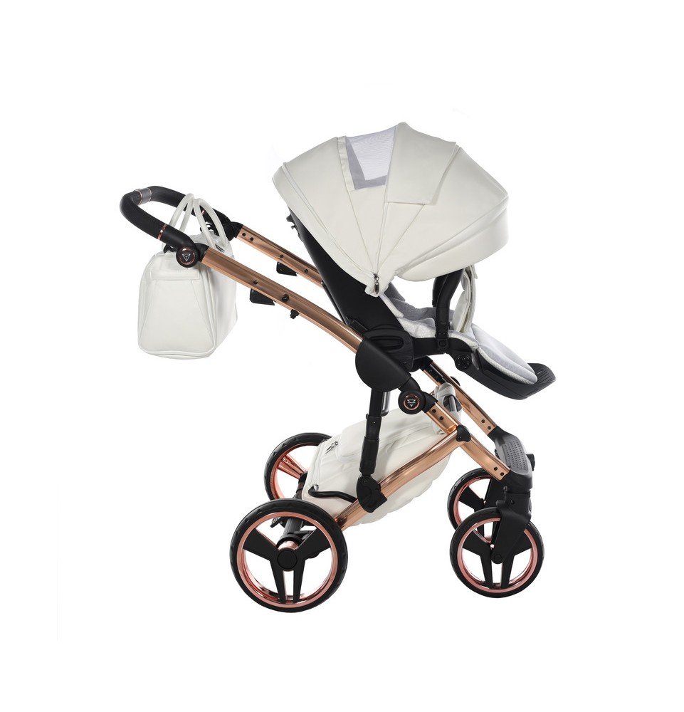 Universalus vežimėlis Junama Fluo Individual V3 3in1, White-Copper