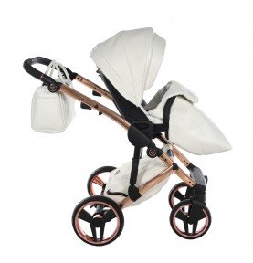 Universalus vežimėlis Junama Fluo Individual V3 3in1, White-Copper