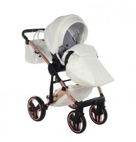 Universalus vežimėlis Junama Fluo Individual V3 3in1, White-Copper