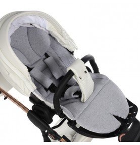 Universalus vežimėlis Junama Fluo Individual V3 3in1, White-Copper