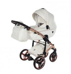 Universalus vežimėlis Junama Fluo Individual V3 2in1, White-Copper