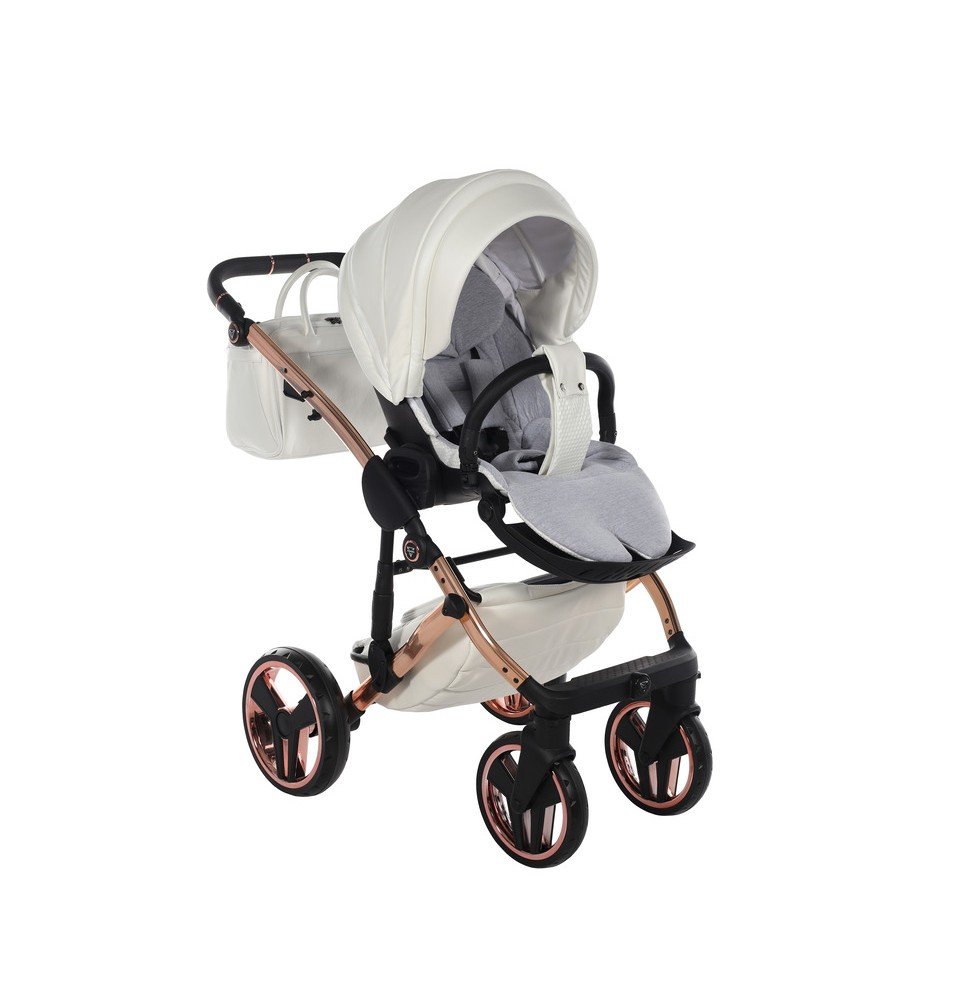 Universalus vežimėlis Junama Fluo Individual V3 2in1, White-Copper