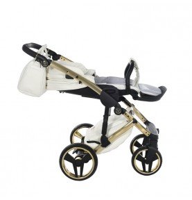 Universalus vežimėlis Junama Fluo Individual V3 3in1, White-Gold
