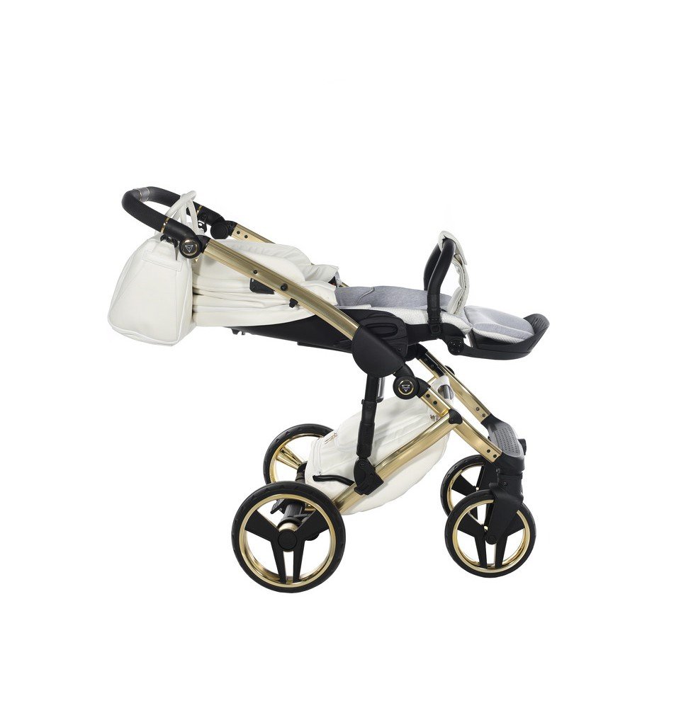 Universalus vežimėlis Junama Fluo Individual V3 3in1, White-Gold