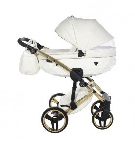 Universalus vežimėlis Junama Fluo Individual V3 2in1, White-Gold