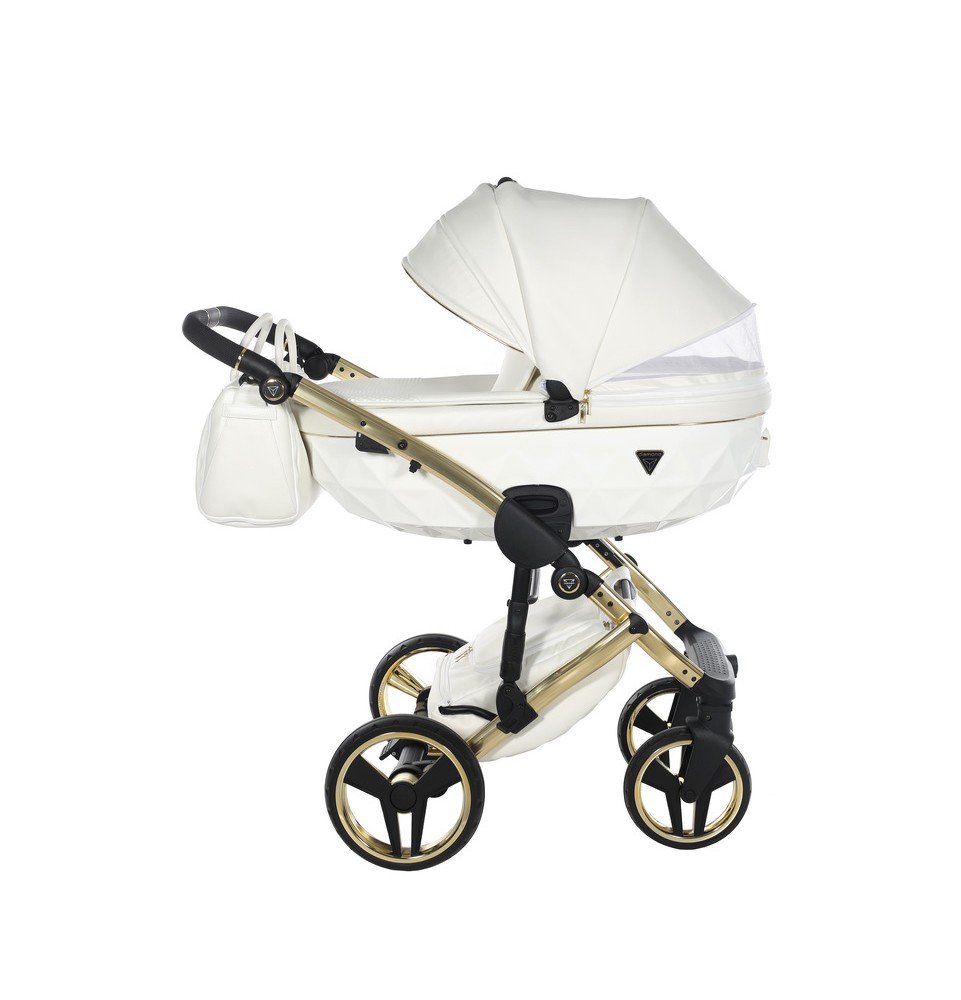 Universalus vežimėlis Junama Fluo Individual V3 2in1, White-Gold