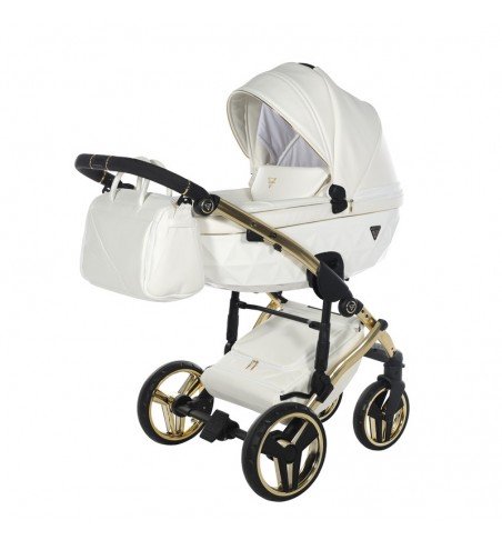 Universalus vežimėlis Junama Fluo Individual V3 2in1, White-Gold