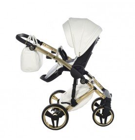 Universalus vežimėlis Junama Fluo Individual V3 2in1, White-Gold