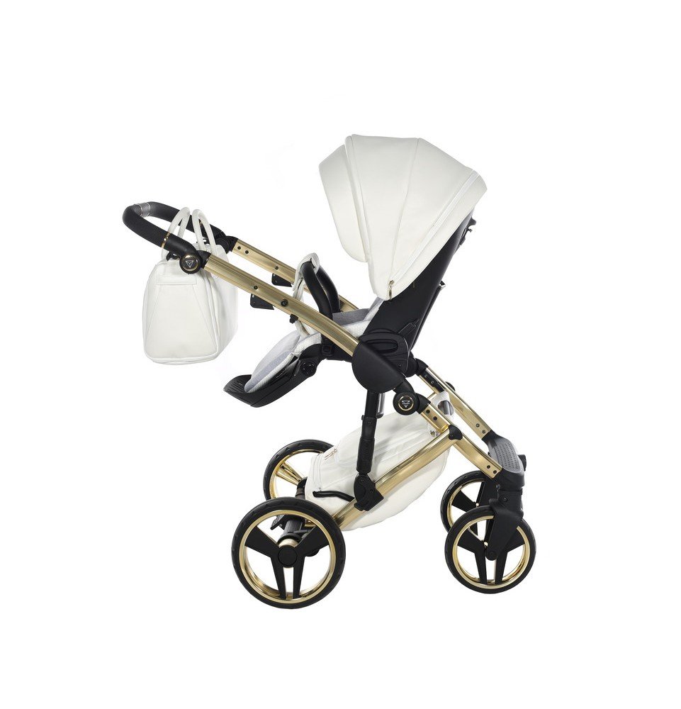 Universalus vežimėlis Junama Fluo Individual V3 2in1, White-Gold