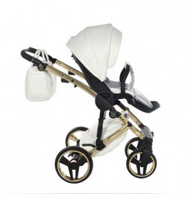 Universalus vežimėlis Junama Fluo Individual V3 2in1, White-Gold