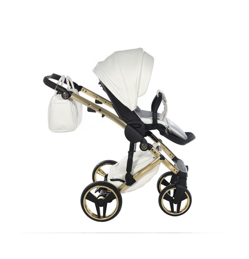 Universalus vežimėlis Junama Fluo Individual V3 2in1, White-Gold