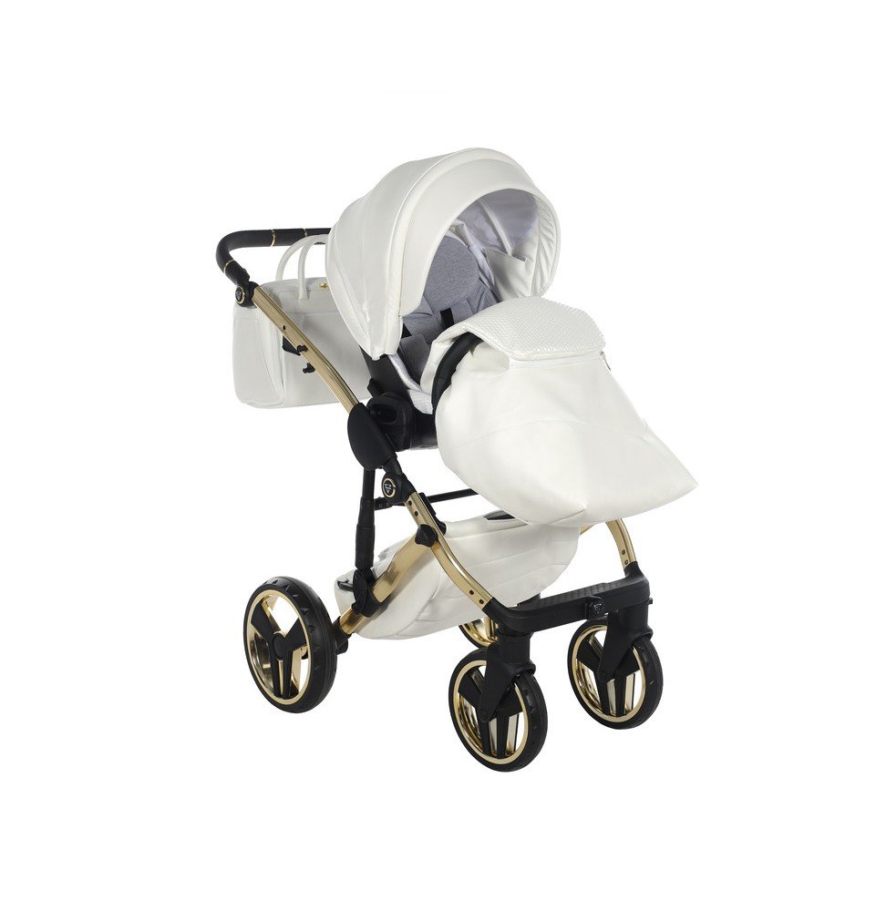 Universalus vežimėlis Junama Fluo Individual V3 2in1, White-Gold
