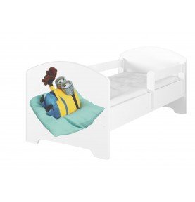 Vaikiška lova su stalčiumi Oscar Minion Bear with the pillow, 140x70cm