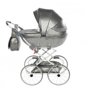 Vežimėlis lėlėms Junama Glitter Silver