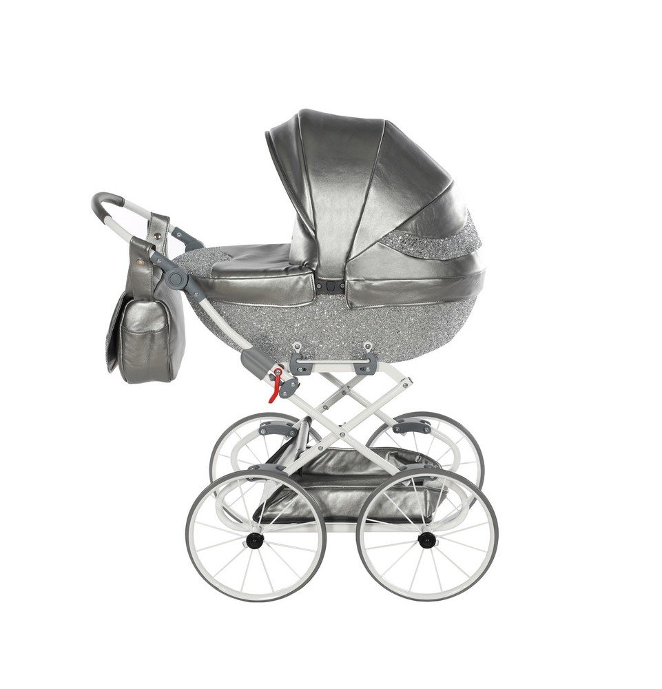 Vežimėlis lėlėms Junama Glitter Silver