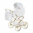 Vežimėlis lėlėms Junama Dolce White Gold