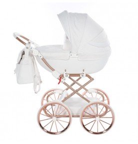 Vežimėlis lėlėms Junama Dolce White Copper