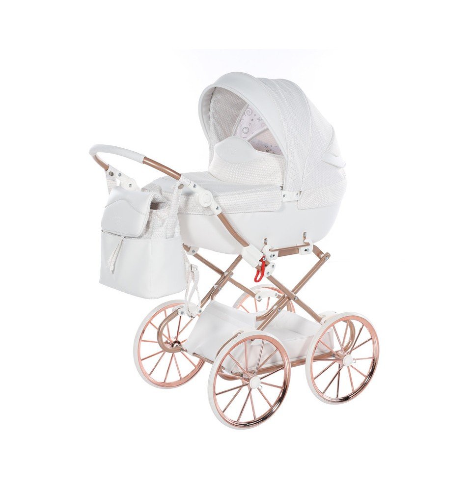 Vežimėlis lėlėms Junama Dolce White Copper Vežimėlis lėlėms Junama Dolce White Copper