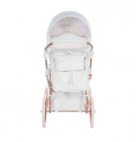 Vežimėlis lėlėms Junama Dolce White Copper