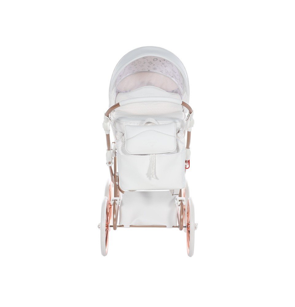 Vežimėlis lėlėms Junama Dolce White Copper