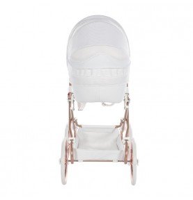 Vežimėlis lėlėms Junama Dolce White Copper