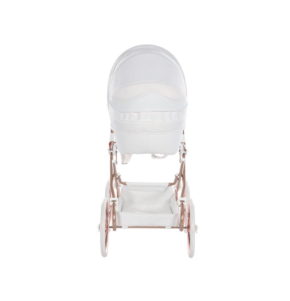 Vežimėlis lėlėms Junama Dolce White Copper
