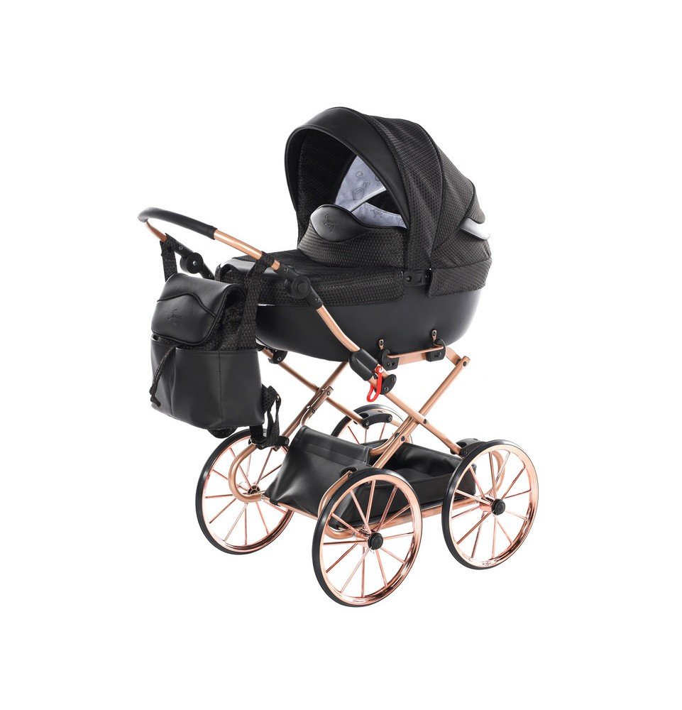 Vežimėlis lėlėms Junama Dolce Black Copper Vežimėlis lėlėms Junama Dolce Black Copper