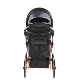 Vežimėlis lėlėms Junama Dolce Black Copper