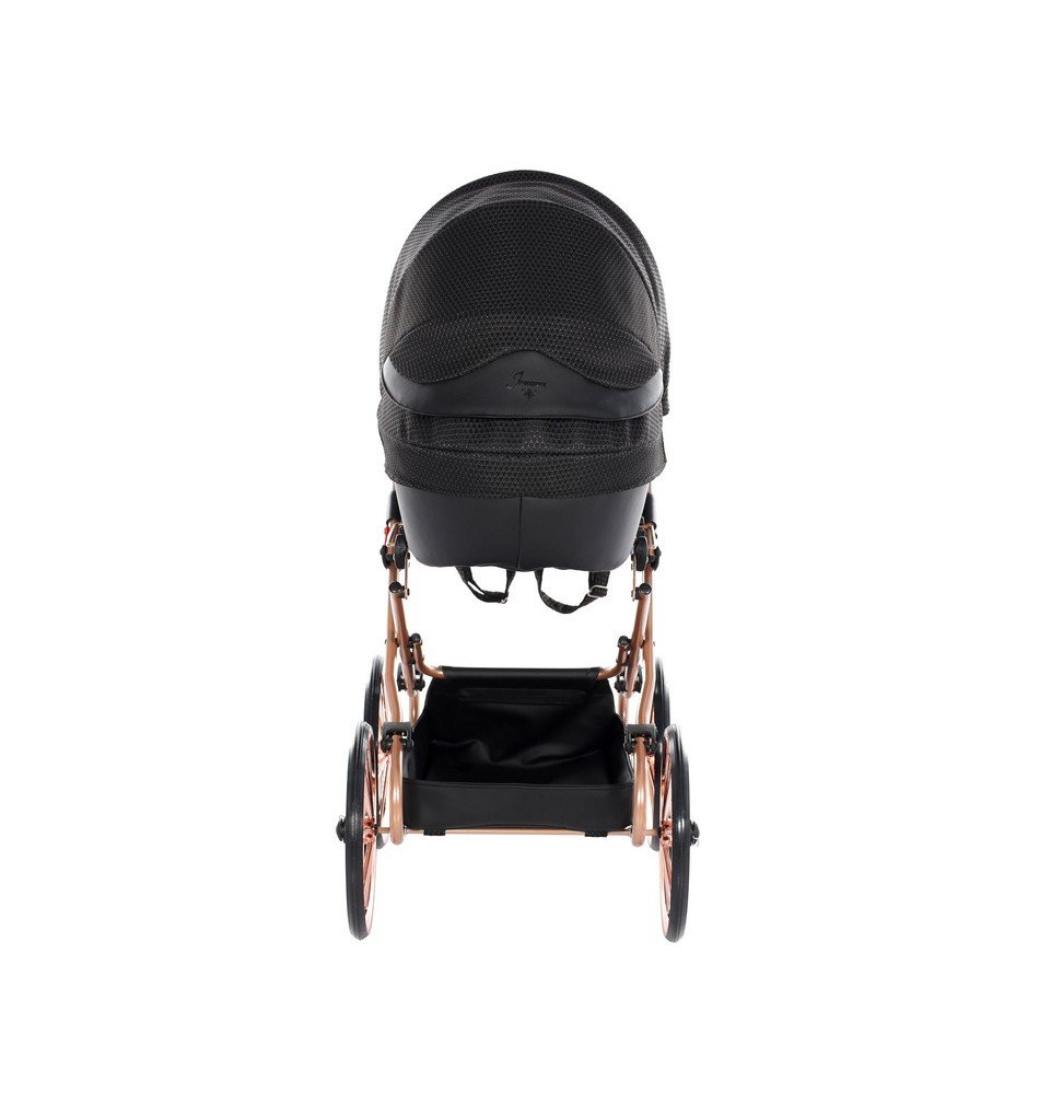 Vežimėlis lėlėms Junama Dolce Black Copper
