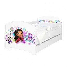 Vaikiška lova su stalčiumi Oscar Gabby’s Dollhouse Singer, 140x70cm