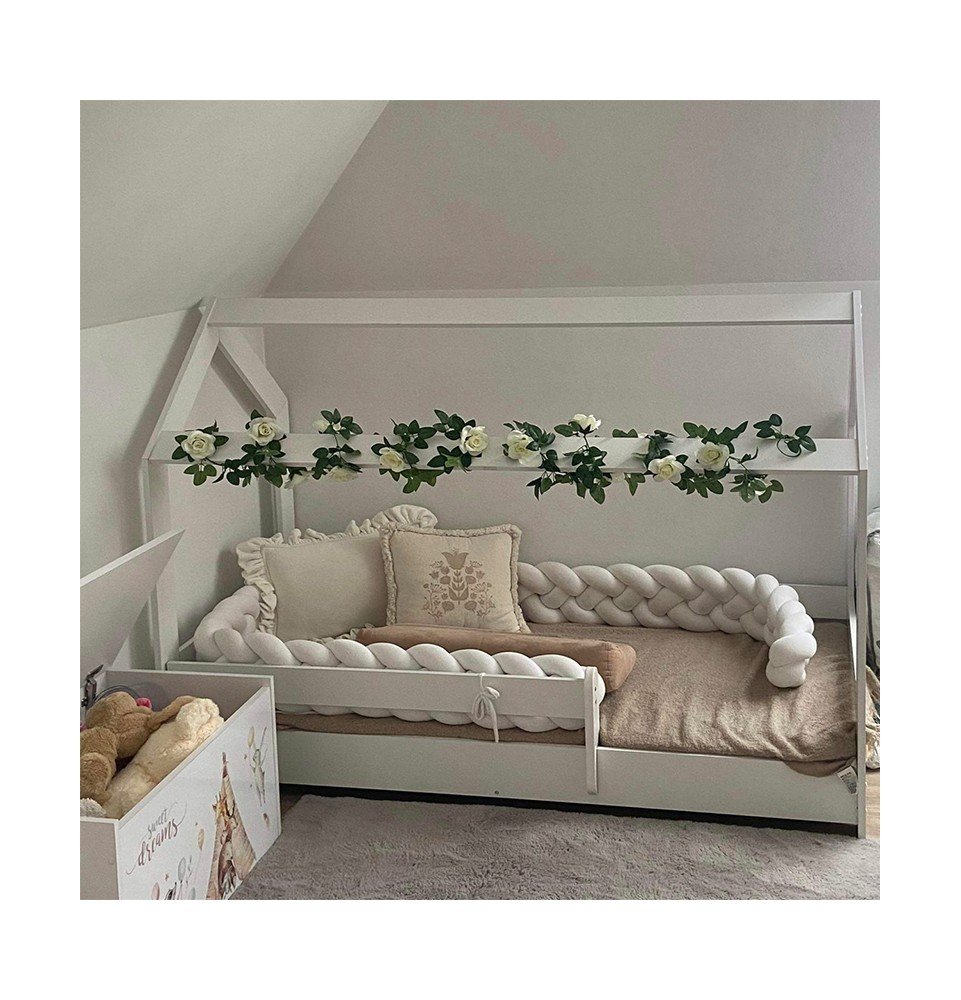 Vaikiška lova namelis be stalčiaus White 180×80cm