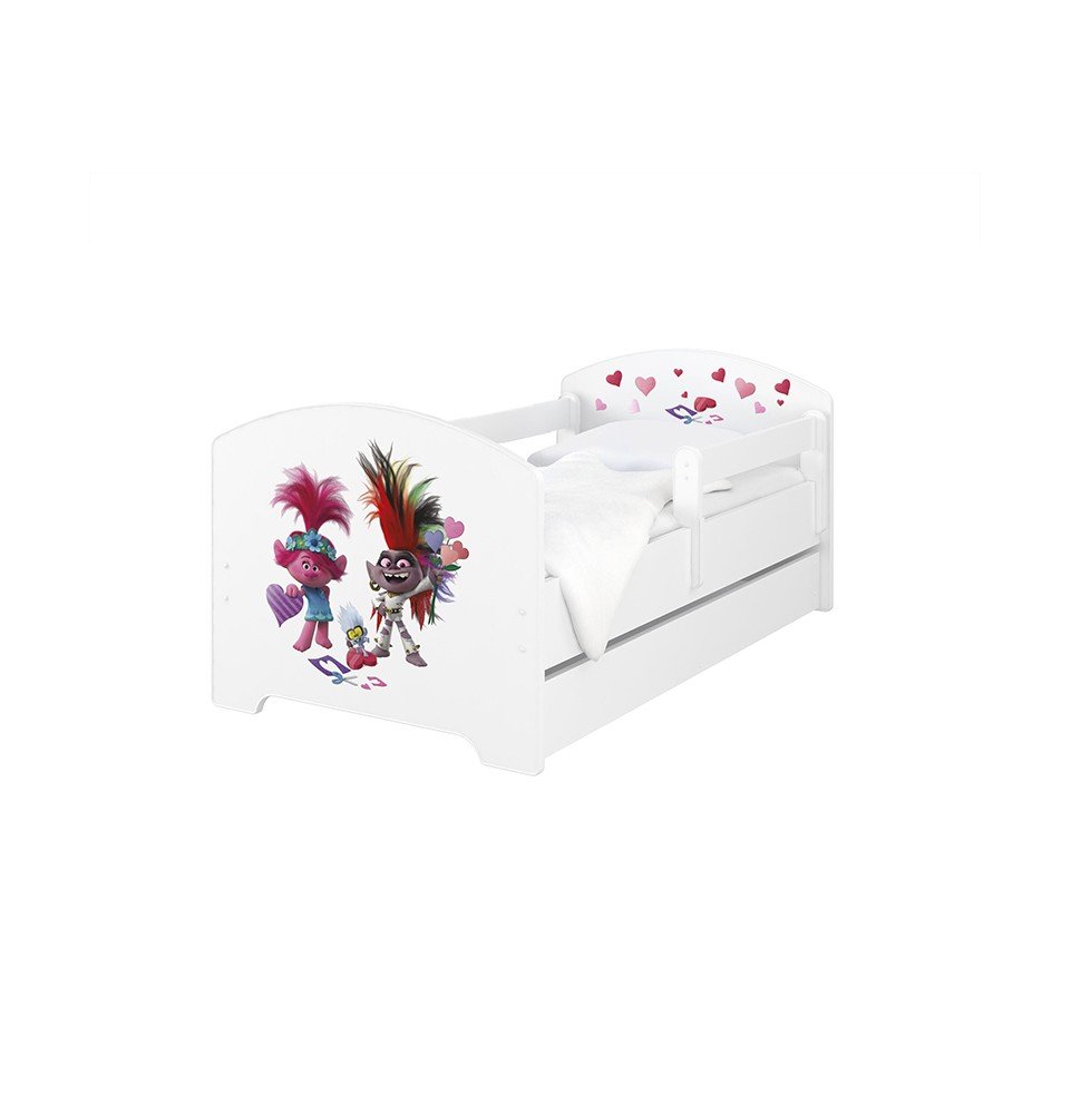 Vaikiška lova su stalčiumi Oscar Trolls Crystal, 180x80cm