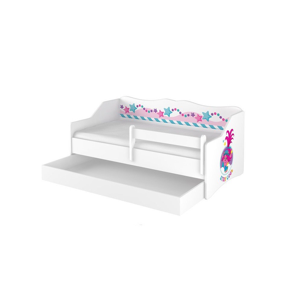 Vaikiška lova su stalčiumi Lulu Trolls Stay Cool, 160x80cm