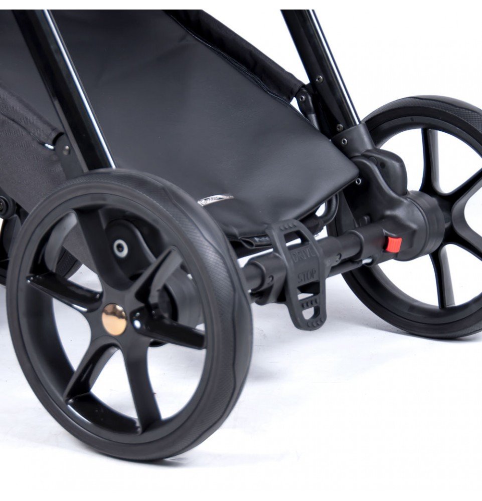 Universalus vežimėlis Coletto Axiss 2in1 AX-03, juodos spalvos važiuoklė