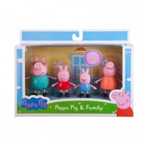 Figūrėlių rinkinys Jazwares Peppa Pig, Peppa Pig & Family, 4 vnt.