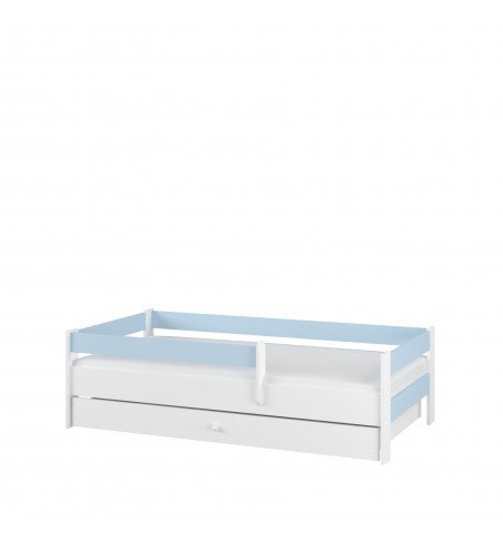 Vaikiška lova su stalčiumi Simple White Blue, 180x80cm