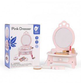 Kosmetinis staliukas su veidrodžiu Classic World Wooden Dressing Table Pink