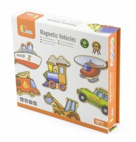 Medinių magnetukų transporto priemonių rinkinys Viga Magnetic Vehicles