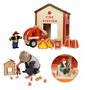 Medinė mini gaisrinė Masterkidz Fire Station